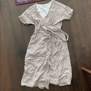Urban outfitter linen wrap dress